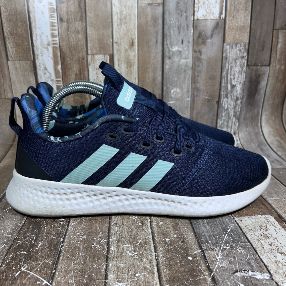 Adidas Shoes Women’s Size 9 Cloudfoam Pure Running Navy Stripe